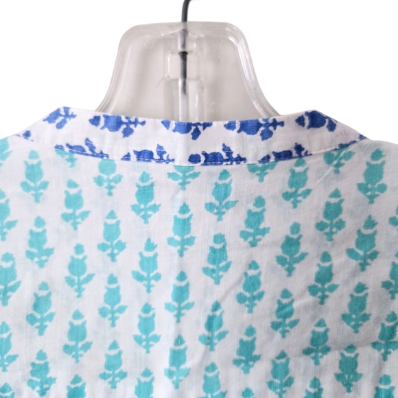 J.Crew Women Sz8 Thistle Print Lightweight Cotton Long-Sleeve Popover Tunic Top - Picture 6 of 13